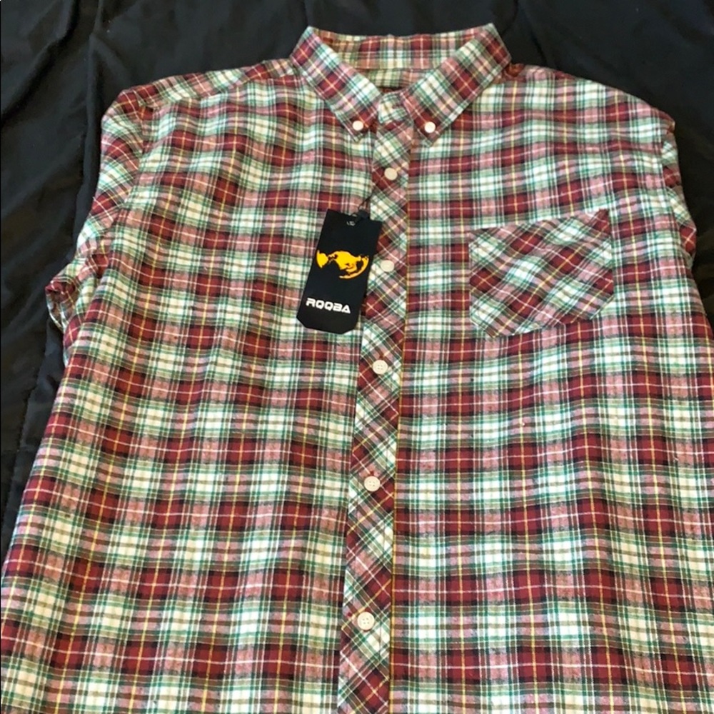 Nice flannel button up long sleeve dress shirt